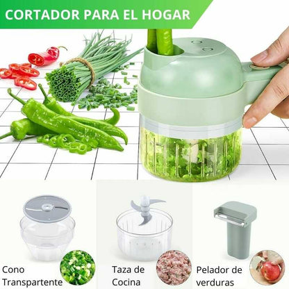 Cortador de Verduras Eléctrico 4 en 1 SwiftSlice™