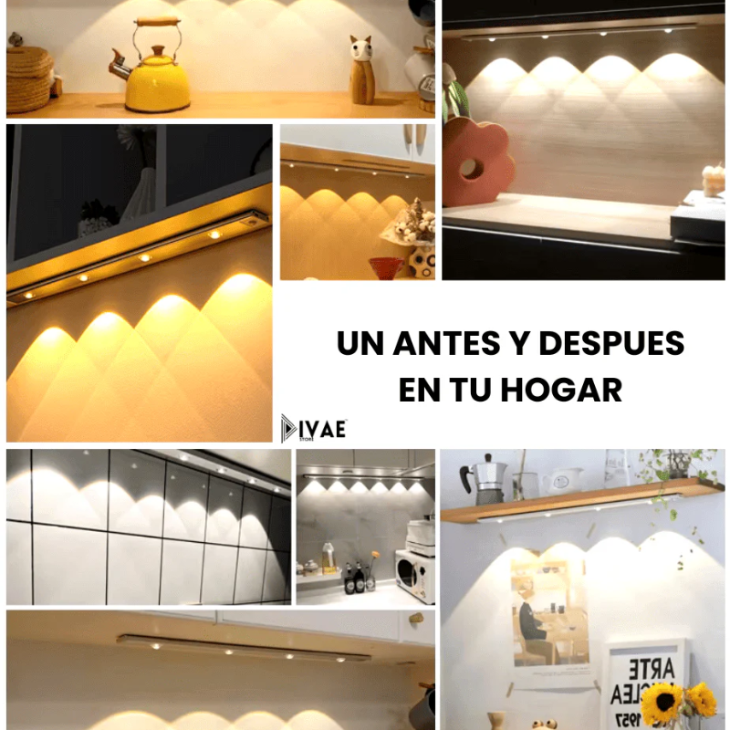 Luz Led Recargable Con Sensor De Movimiento y Efecto Montaña - 60cm