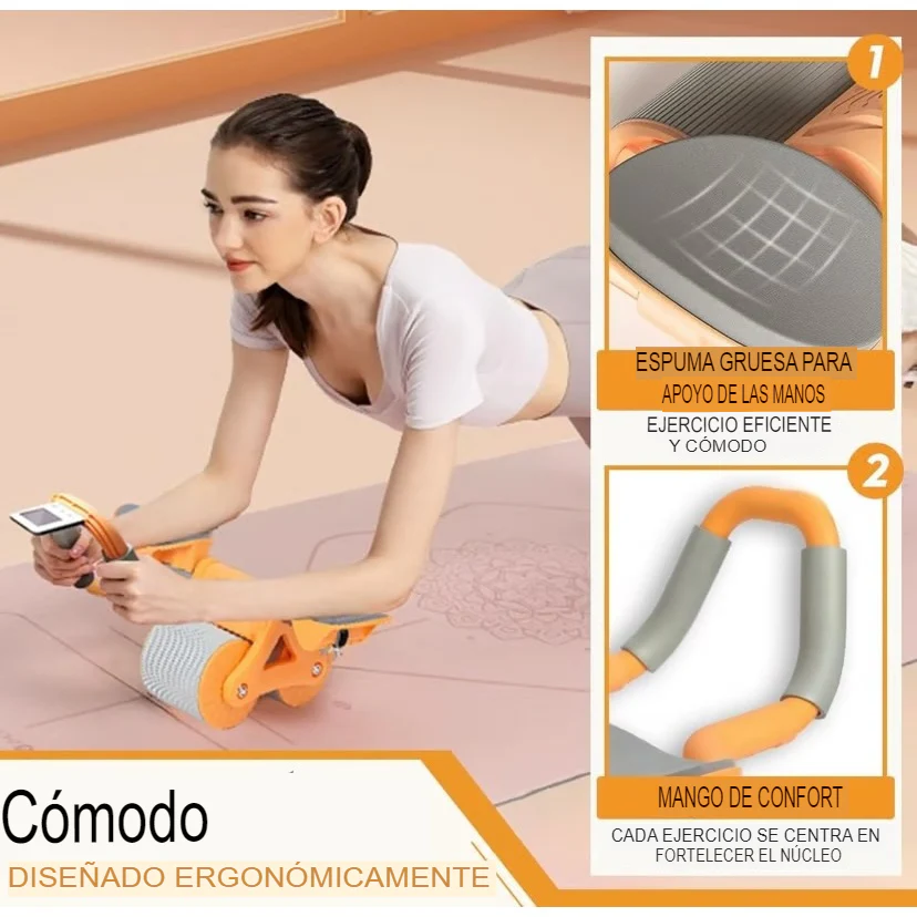 AbsRoller™ - Rueda Abdominal con Rebote Automático y Soporte para Codo